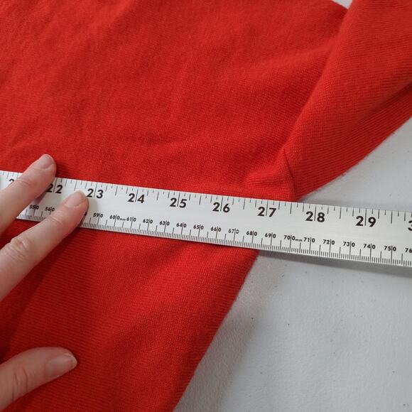 Eileen Fisher Sweater Womens Small Red Merino Wool High Low Hem Tunic Knit - Picture 5 of 9